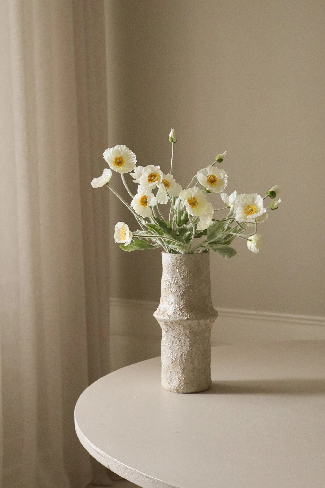 Kunstig Valmue blomst - hvid